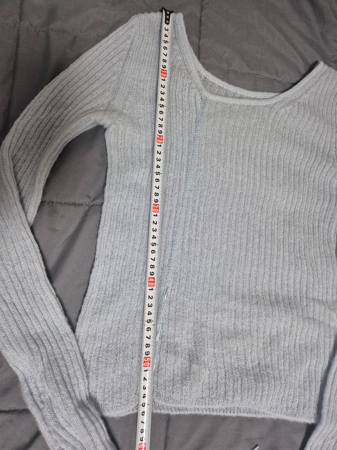 던스트 투웨이 셔링 니트탑 소프트블루 상품이미지5