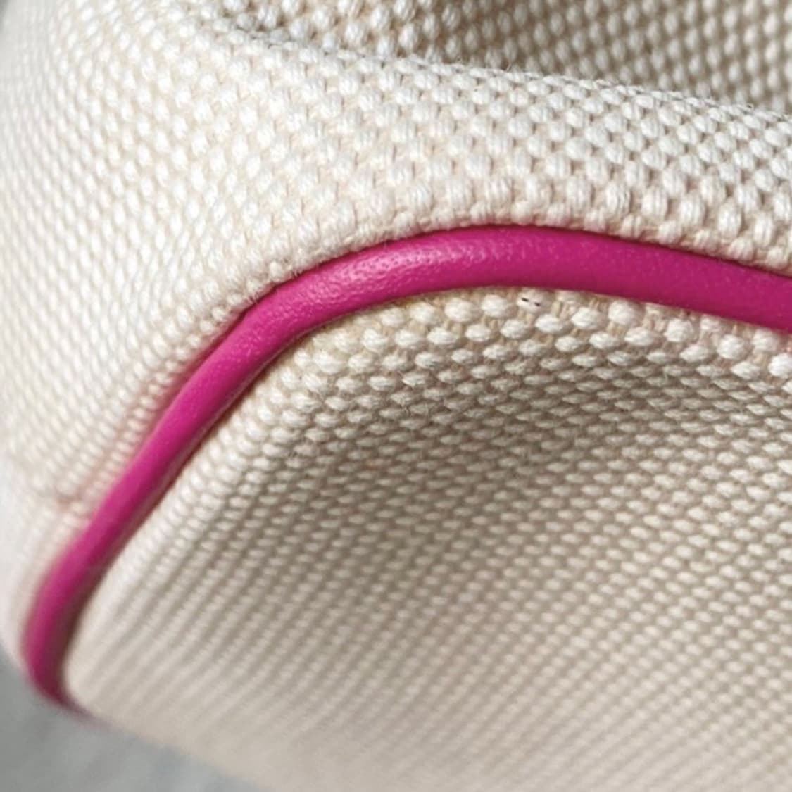 [정품] BALLY 발리 핑크레더 레이어드 코튼 토트백 상품이미지8