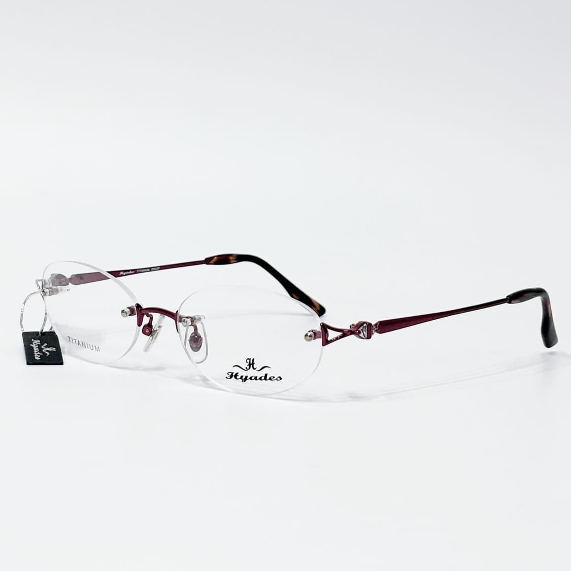 HYADES 버건디 큐빅 무테 데드스탁 빈티지안경 상품이미지3