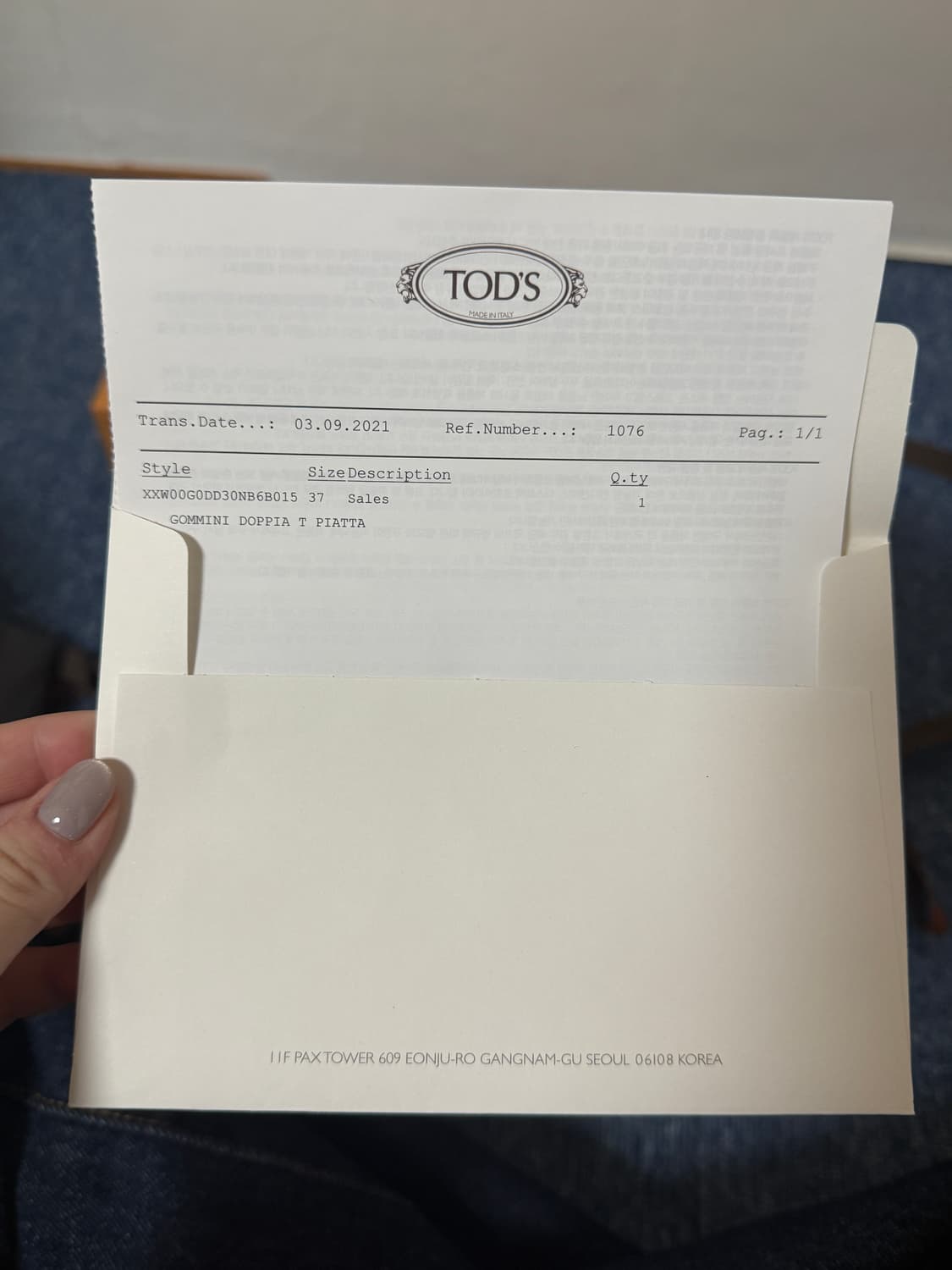 토즈 여성 고미니 도피아 로퍼 화이트 (사이즈 37) 상품이미지6