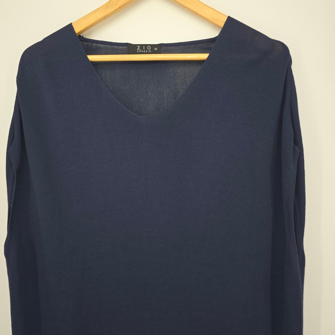 ZIO SONGZIO 썸머 니트 슬리브리스 원피스 네이비 88 상품이미지2