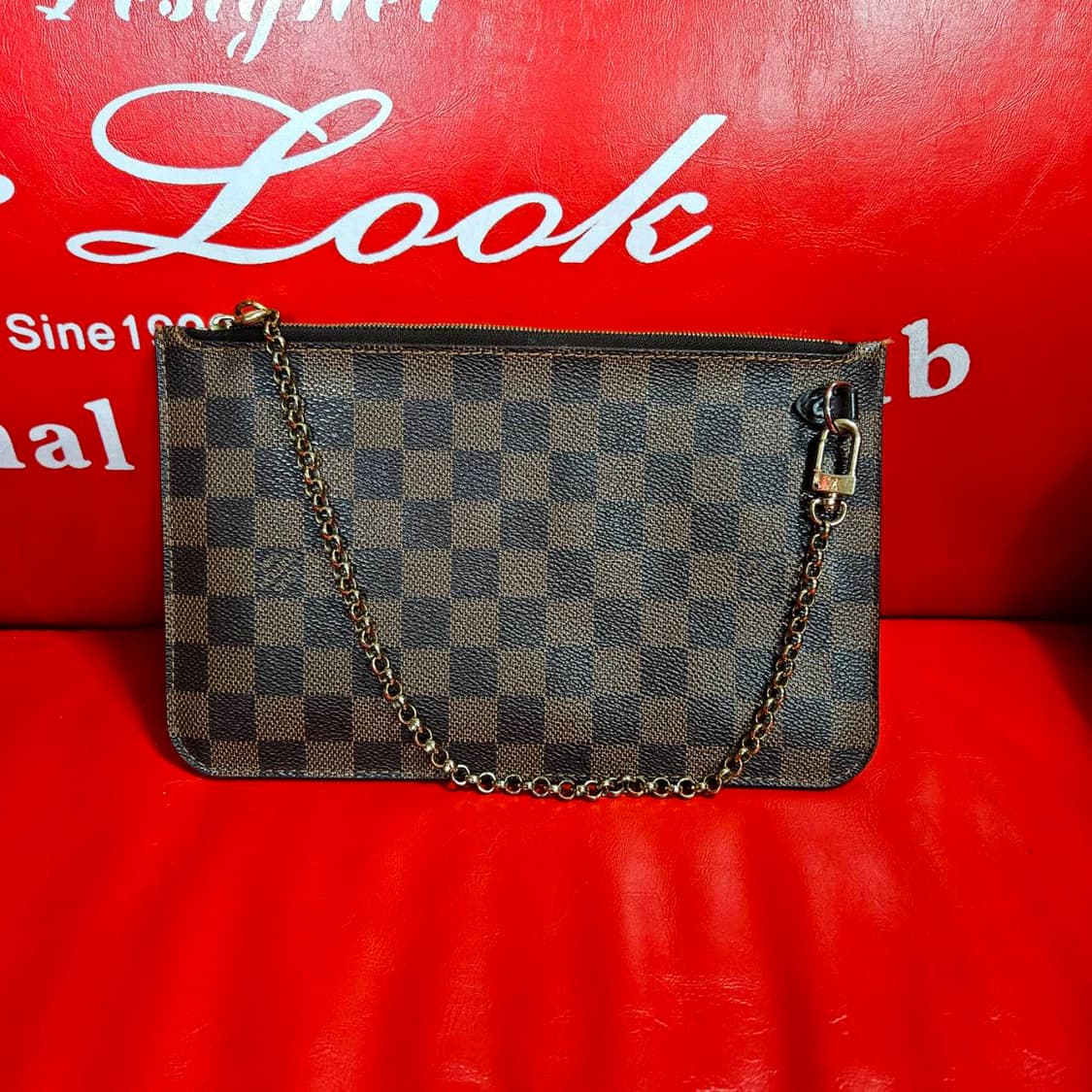 루이비통 커스텀 체인 다미에 미니 체인 크러치백 상품이미지1