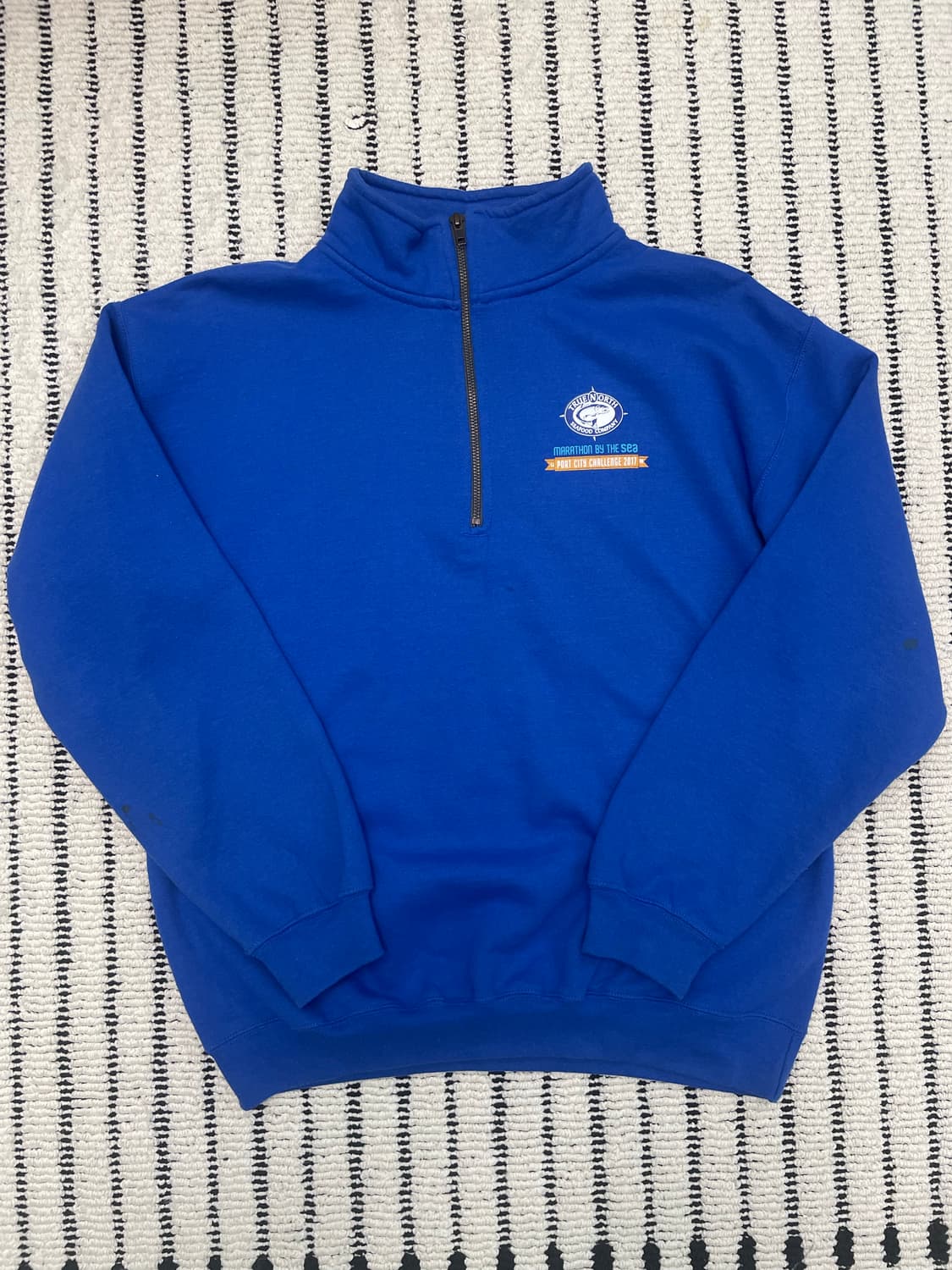 길단(gildan) 블루 반집업 헤비웨이트 맨투맨 상품이미지1