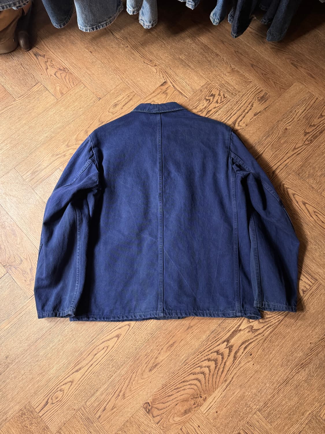 [S]90's 빈티지 네이비 트윌코튼 프렌치 워크 자켓 상품이미지6