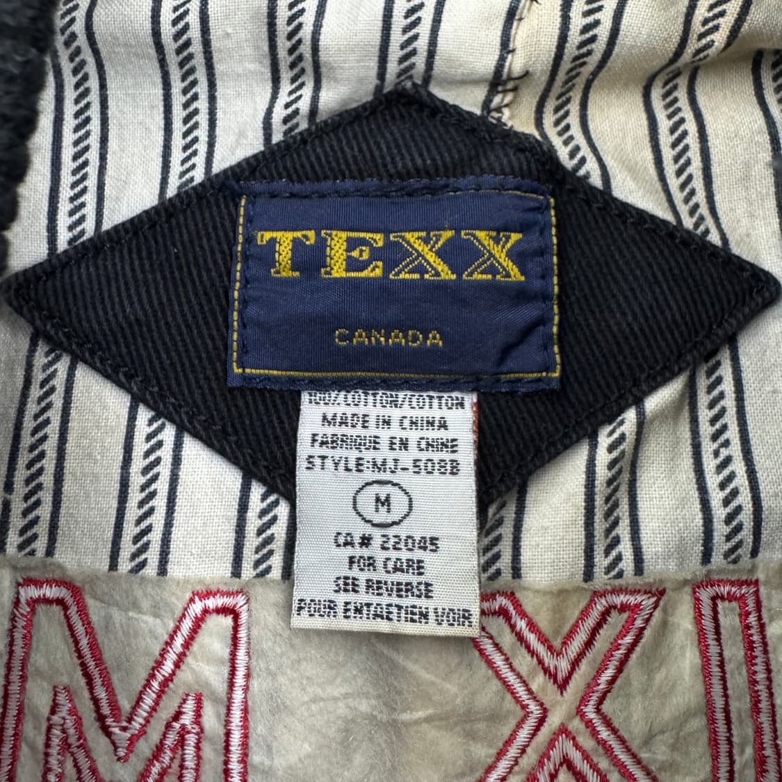 90s 올드스쿨 검빨 배색 코튼 바시티 자켓 상품이미지7