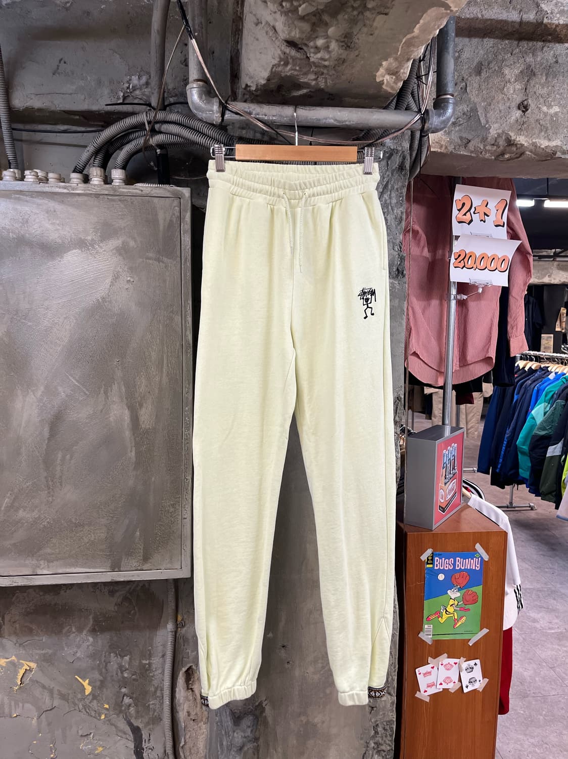 스투시 밴딩 조거 팬츠 라임 XS #csz2967 상품이미지1