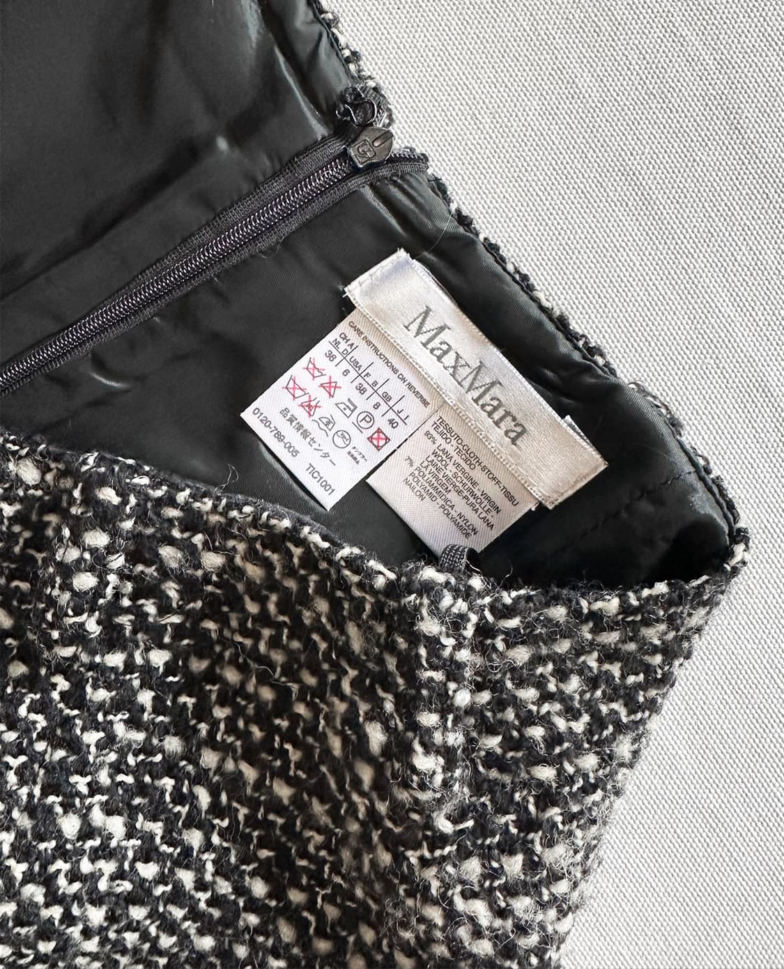MAXMARA black tweed skirt 상품이미지10