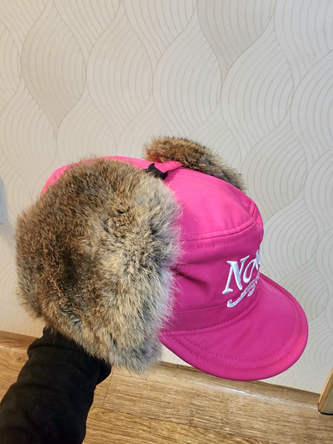 novent 핫핑크 귀돌이 방한모자 상품이미지2