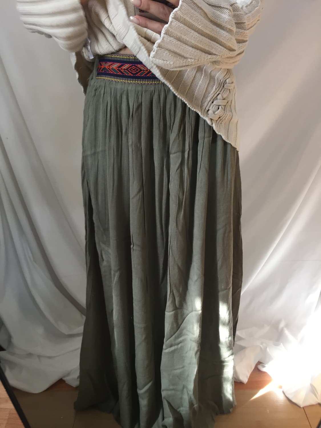 보헤미안 포인트 롱스커트 상품이미지8