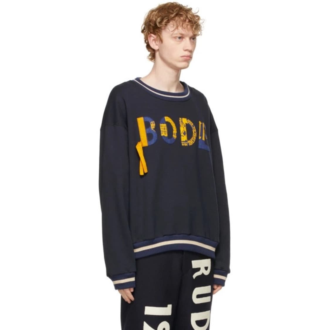 Bode — Appliqué Logo Sweatshirt (Navy) 상품이미지4