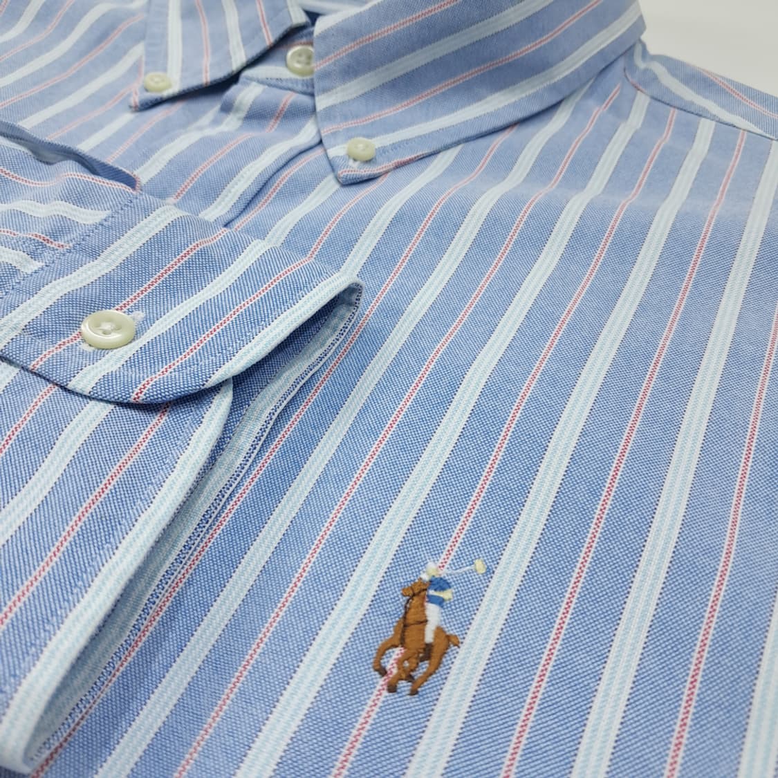 CL672 2XL 폴로 00s  멀티스트라이프 블루 셔츠 남방 상품이미지4
