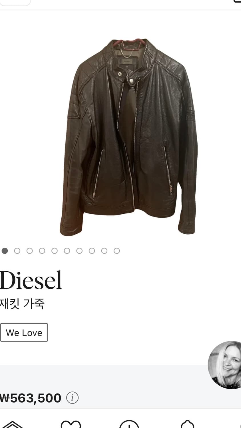 디젤 superior 소가죽 자켓 블랙 상품이미지7