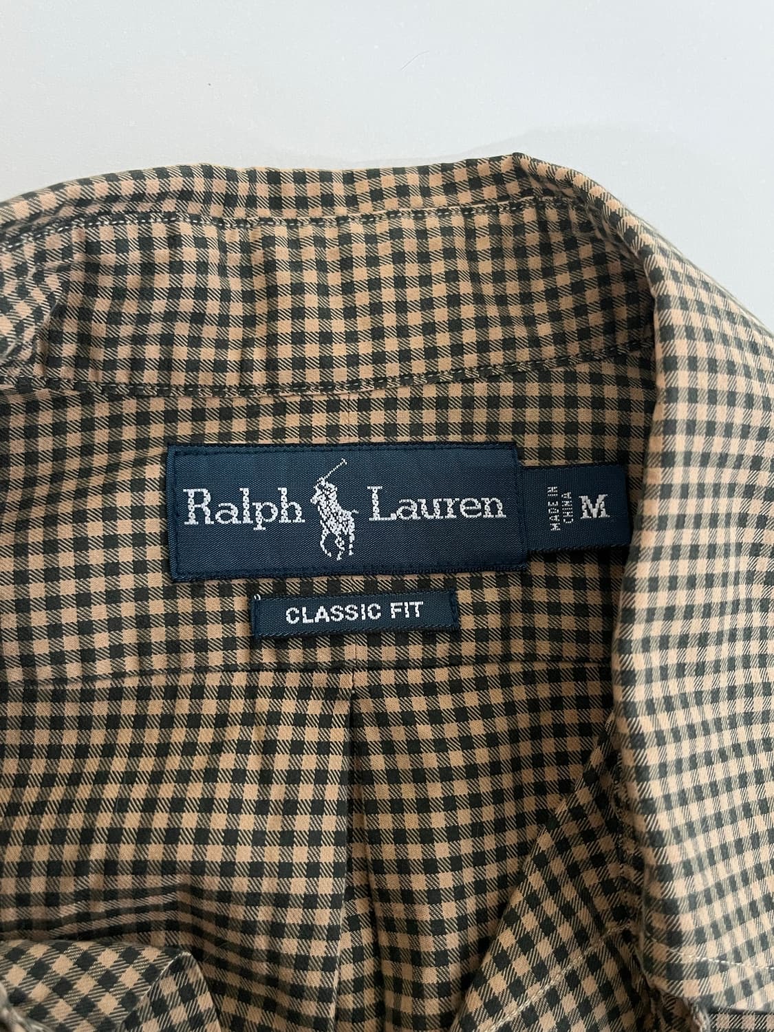 M) 폴로 랄프로렌 클래식핏 체크 셔츠 베이지 상품이미지4