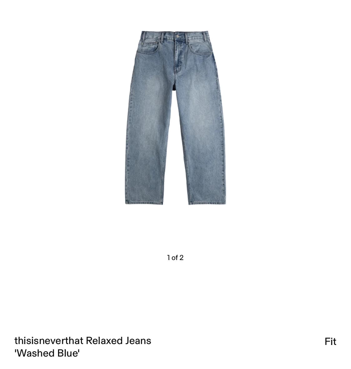 디스이즈네버댓 릴렉스드 진 데님 M 판매합니다 상품이미지1