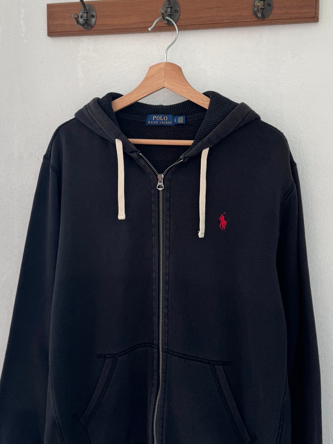 폴로 블랙 후드집업 상품이미지1