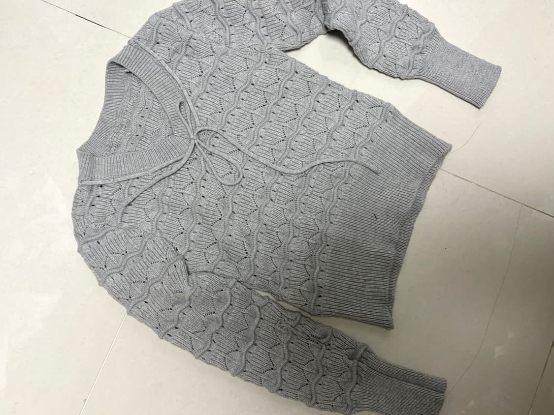 꽈배기 오프숄더 니트 상품이미지3