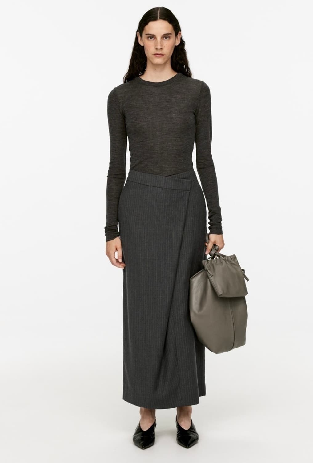 아르켓 스트라이프 랩 스커트 상품이미지1