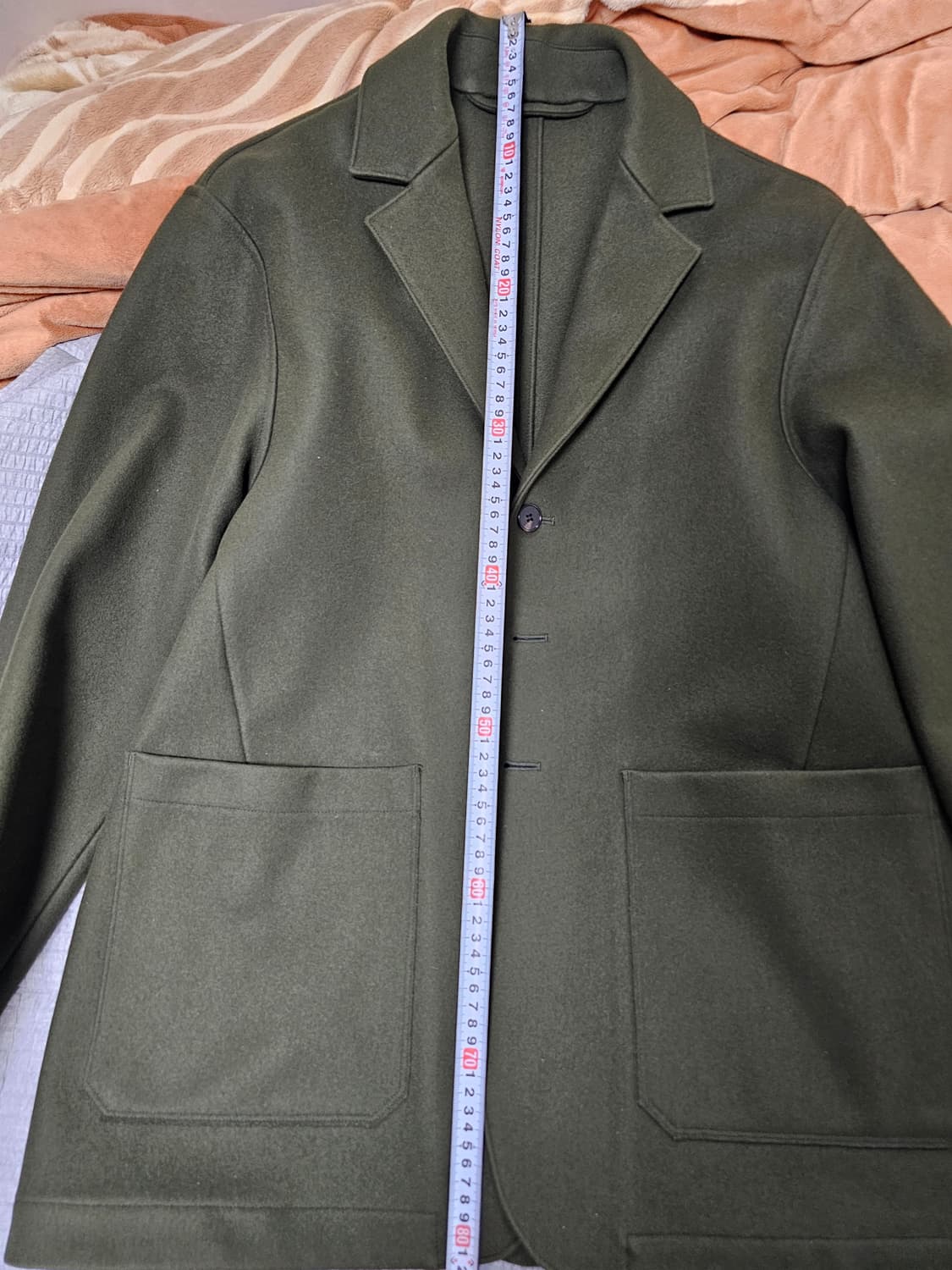 이얼즈어고 멜튼울 스포츠 자켓 카키 L 상품이미지4