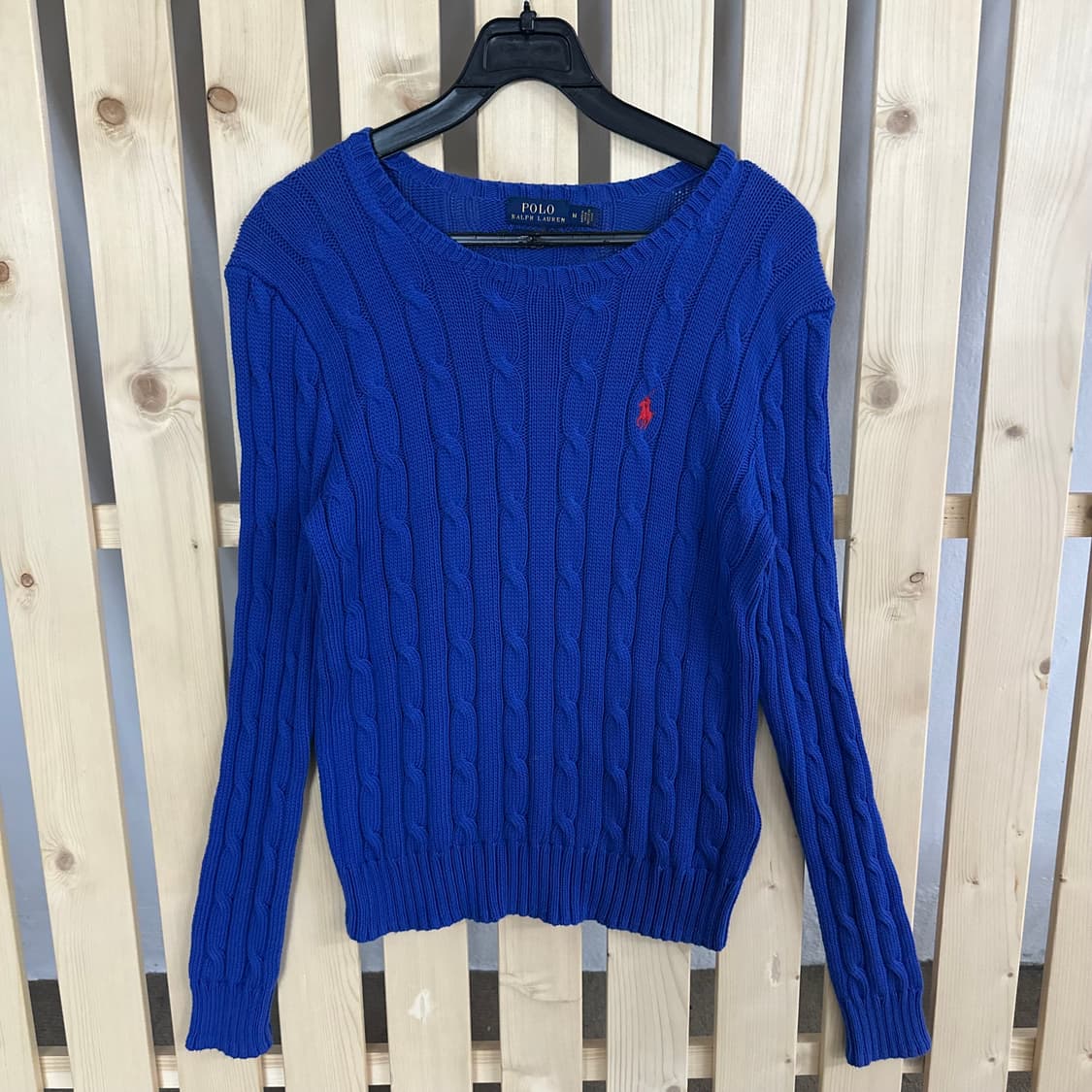 (M) 폴로 랄프로렌 블루 케이블 니트 상품이미지1
