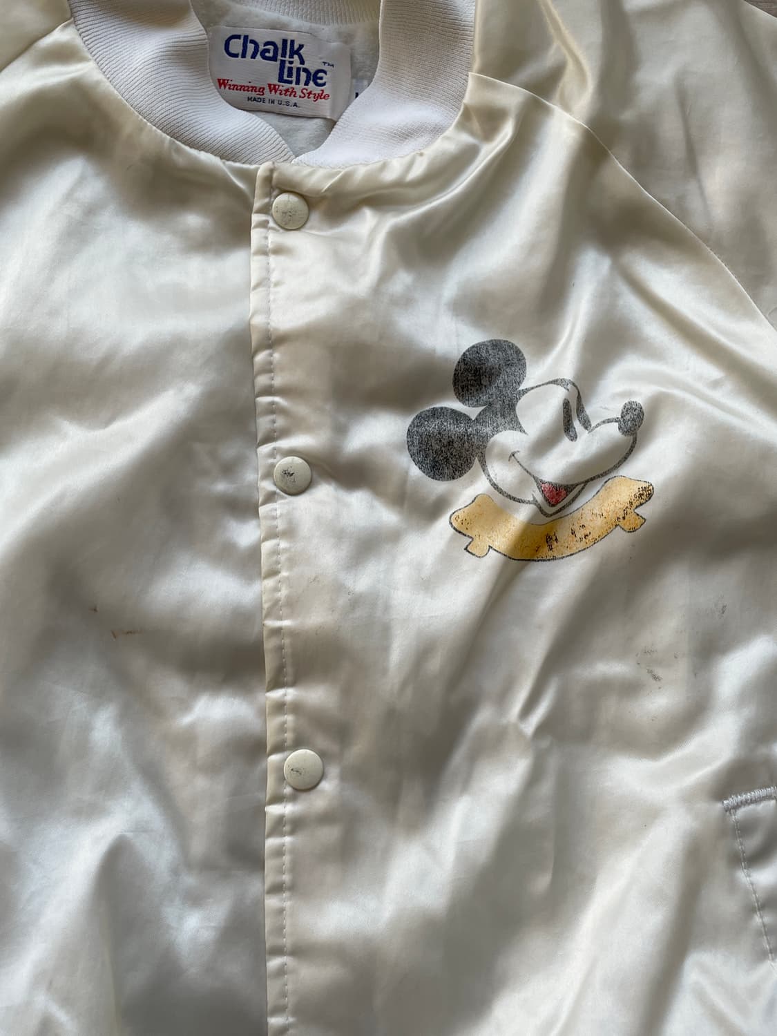 80s 미키마우스 사틴 바시티 자켓 디즈니 상품이미지5