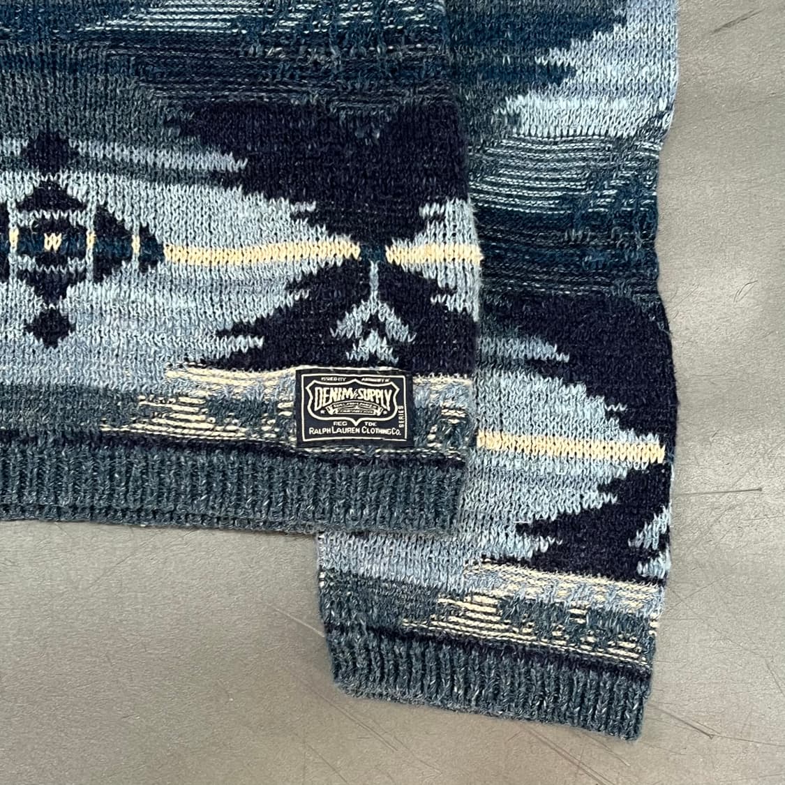  데님앤서플라이 에스닉 패턴 헨리넥 니트 y15908 상품이미지4