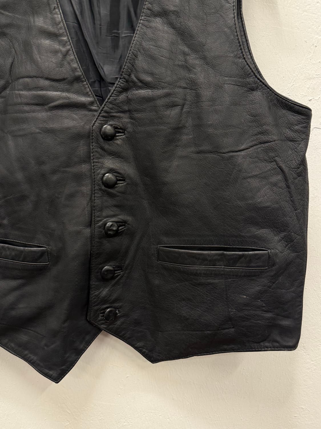 66) Old UNIQLO Leather Western Vest 상품이미지3