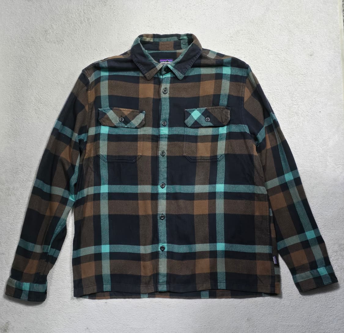 파타고니아 오가닉코튼 플란넬 체크 셔츠 L 상품이미지1