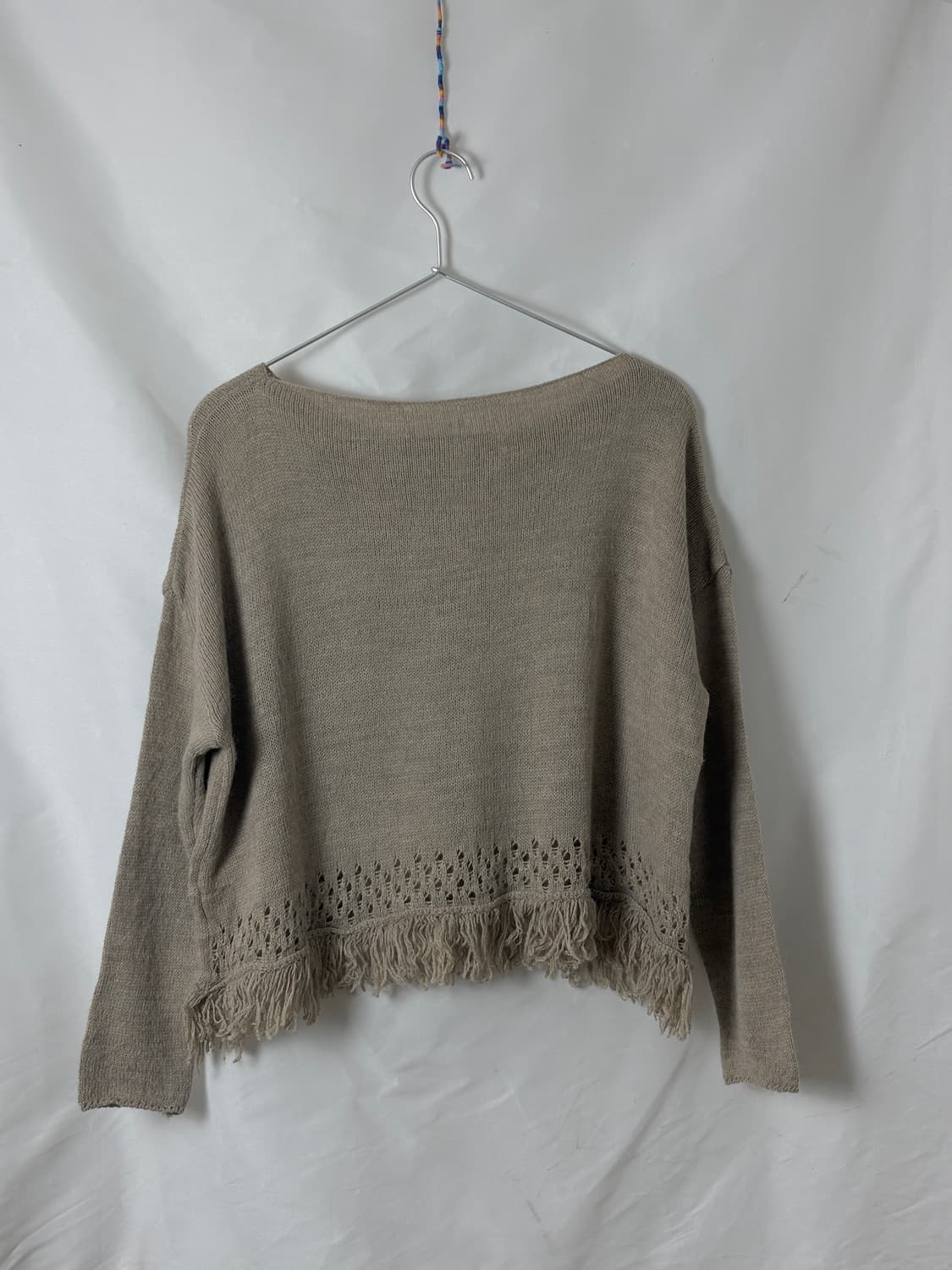 하트 테슬 크롭 니트 상품이미지4