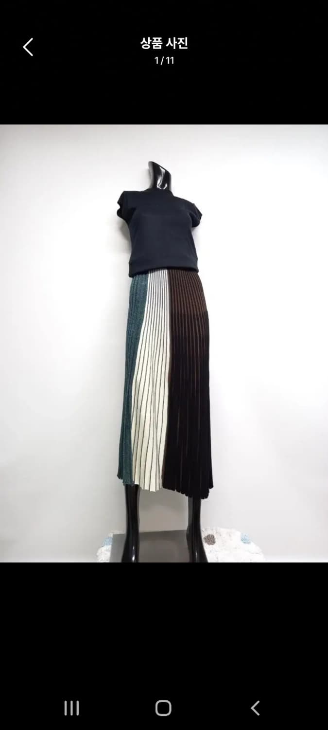 새 타임 춘추 니트 플리츠 롱스커트 F 상품이미지1