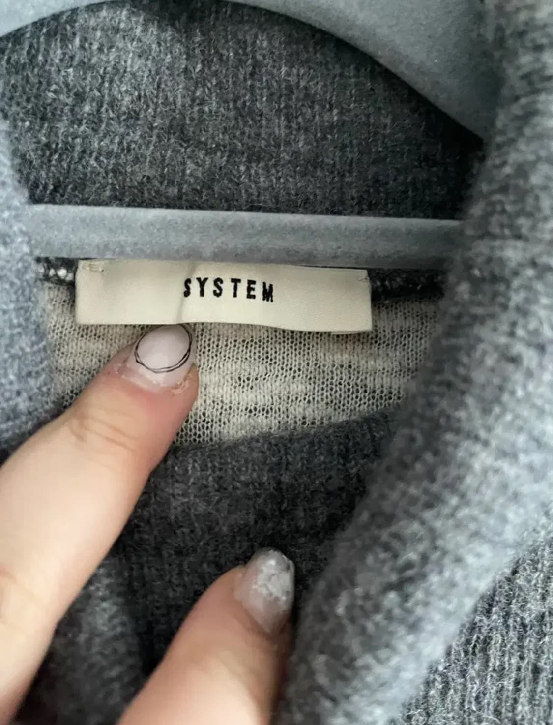 시스템 더한섬 타이거 자수 울 니트 스웨터 상품이미지3