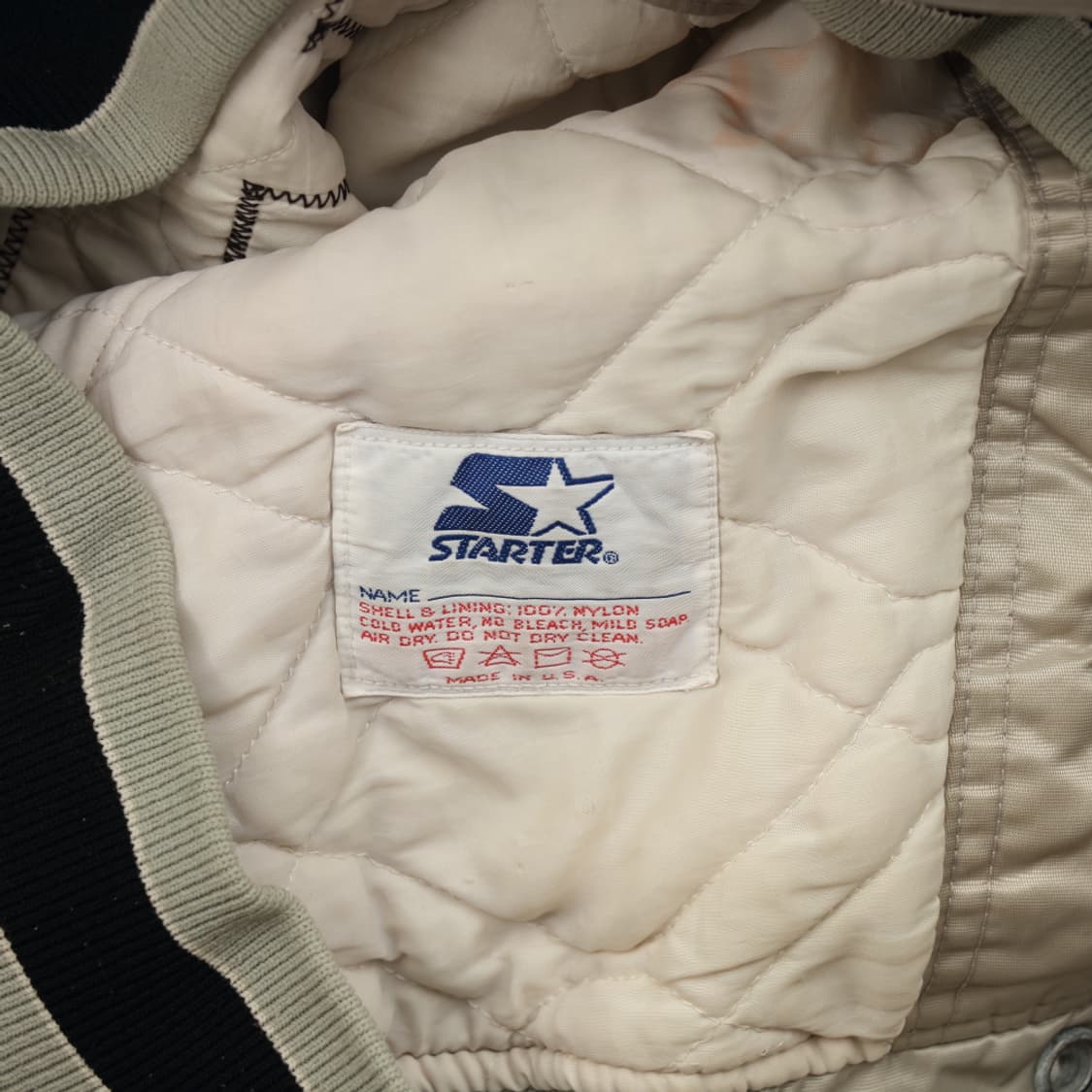 90S 스타터 오클랜드 레이더스 스타디움 자켓 L B18 상품이미지5