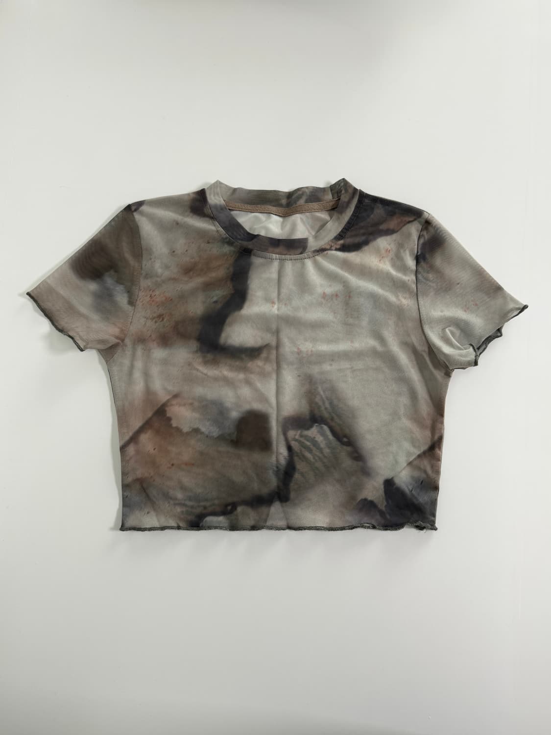 빈티지 아카이브 페어리 패턴 매쉬 탑 상품이미지1