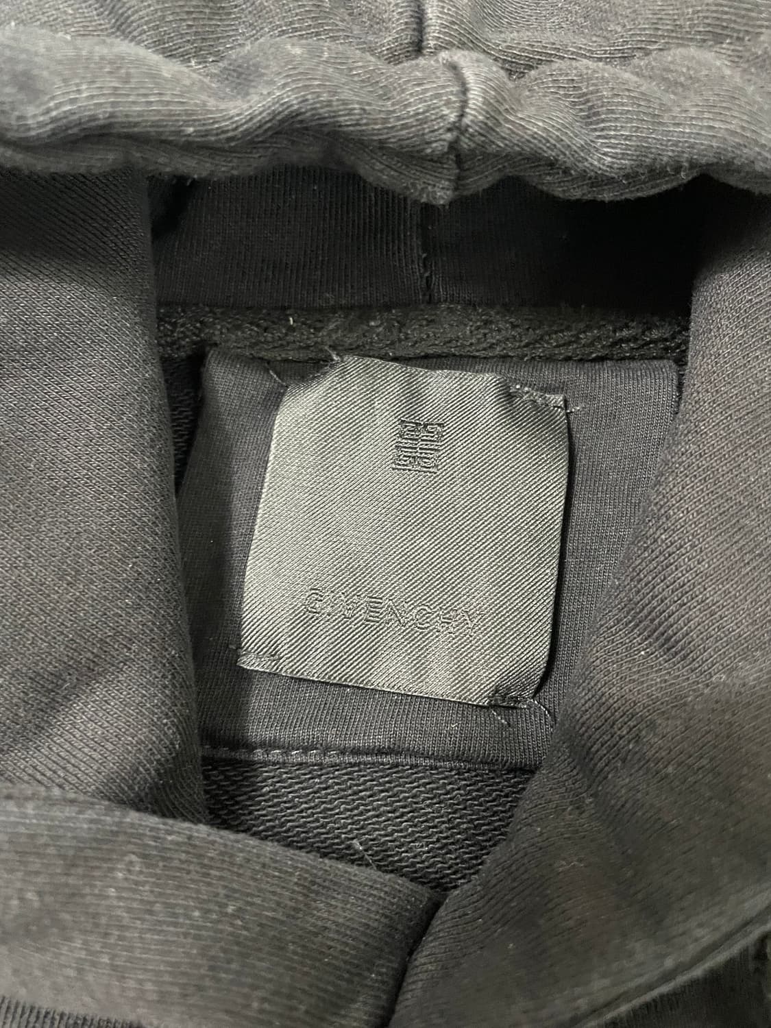 빈티지9. Givenchy 지방시 로고 크랙 후드티셔츠 후드 후디 블랙 상품이미지6