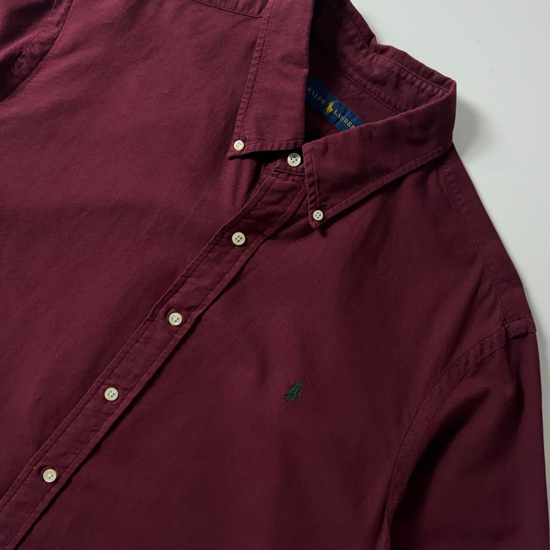 Polo  폴로 랄프로렌 자수 코튼 버건디 옥스퍼드 셔츠  상품이미지3