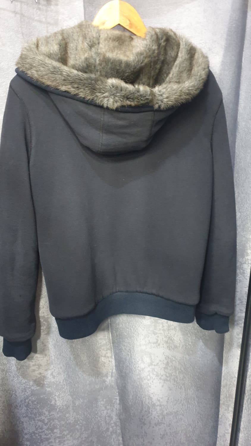 알마니Exchange 후드 퍼 집업 S 네이비 상품이미지3