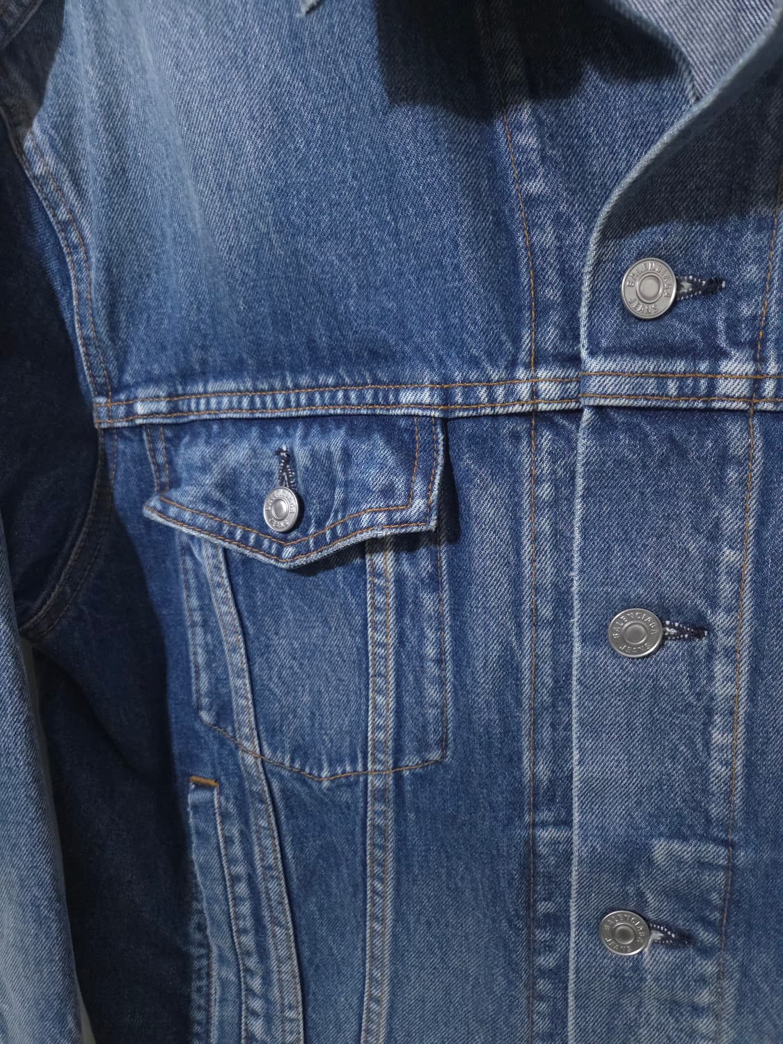 [새상품급] 발렌시아가 백로고 데님 청자켓 44Size 상품이미지4