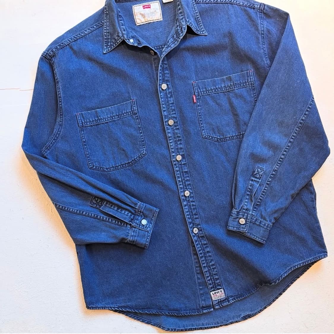 리바이스 레드 탭 데님 오버 셔츠 상품이미지5