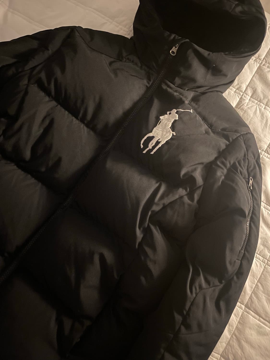 폴로 랄프로렌 화이트 빅포니 패딩 블랙 상품이미지3