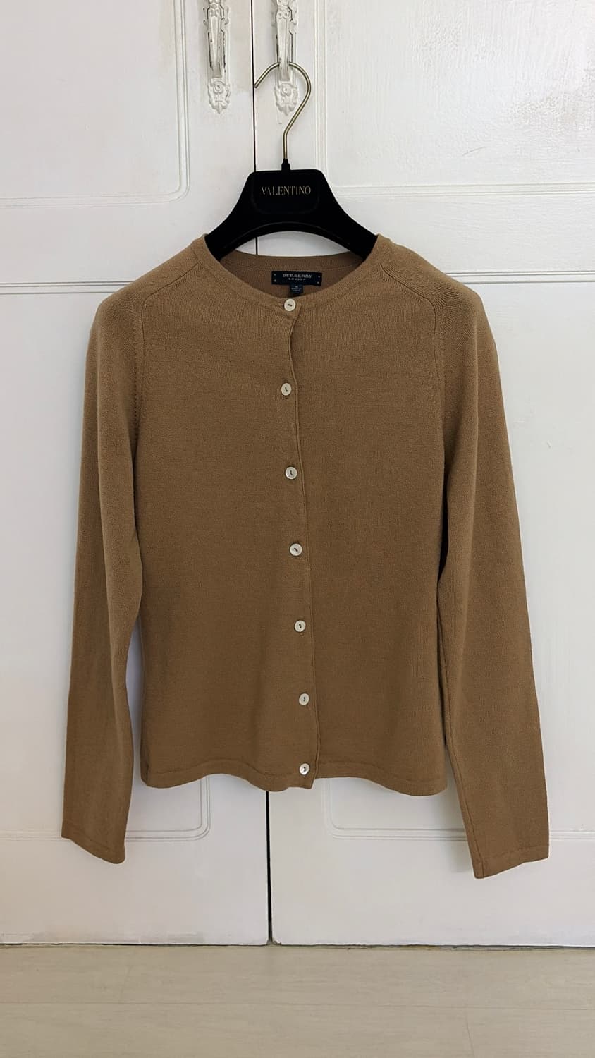  버버리 카멜 가디건 44,55 정품  상품이미지1