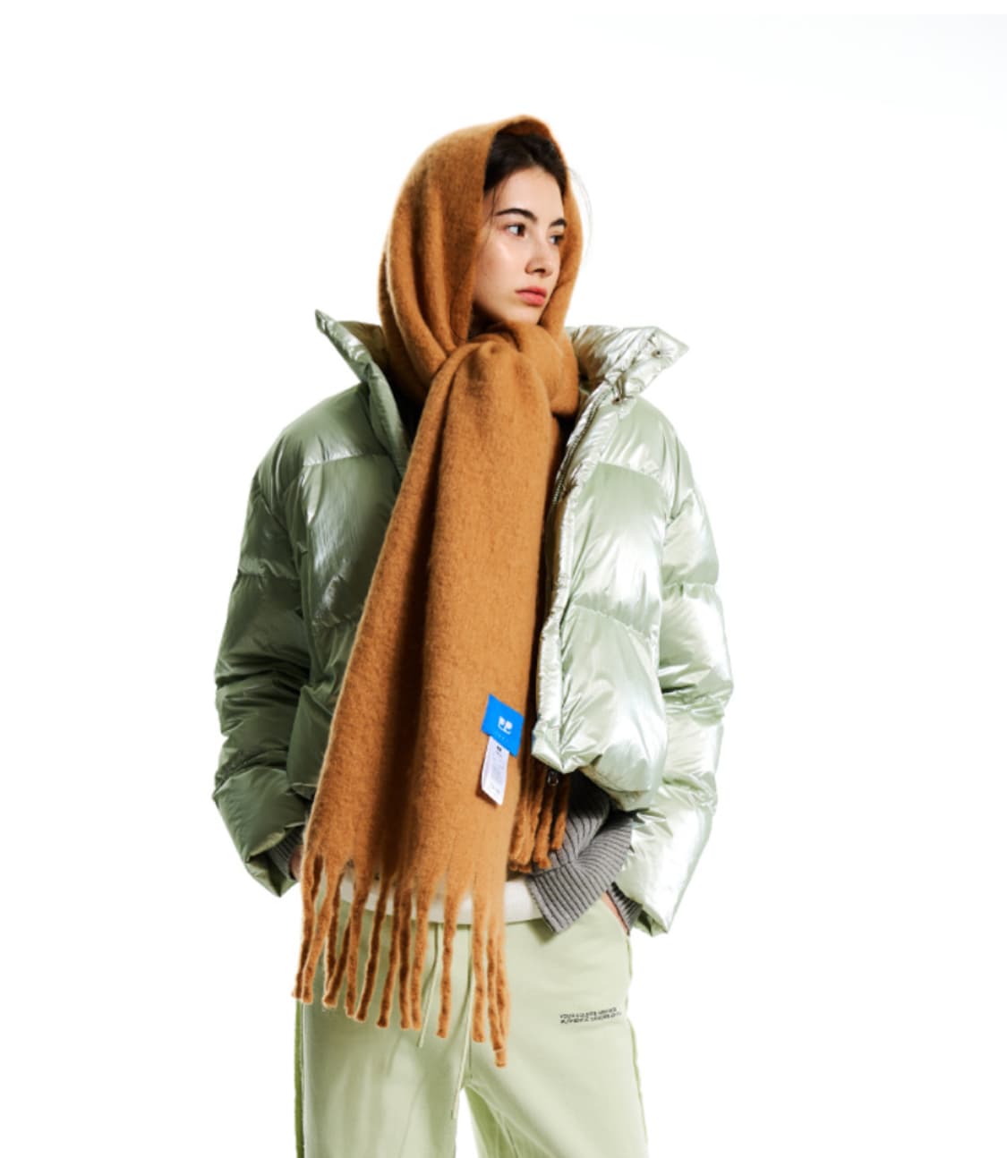 프라이 23FW 숏 푸퍼 패딩 자켓 라이트 그린 M사이즈 상품이미지1