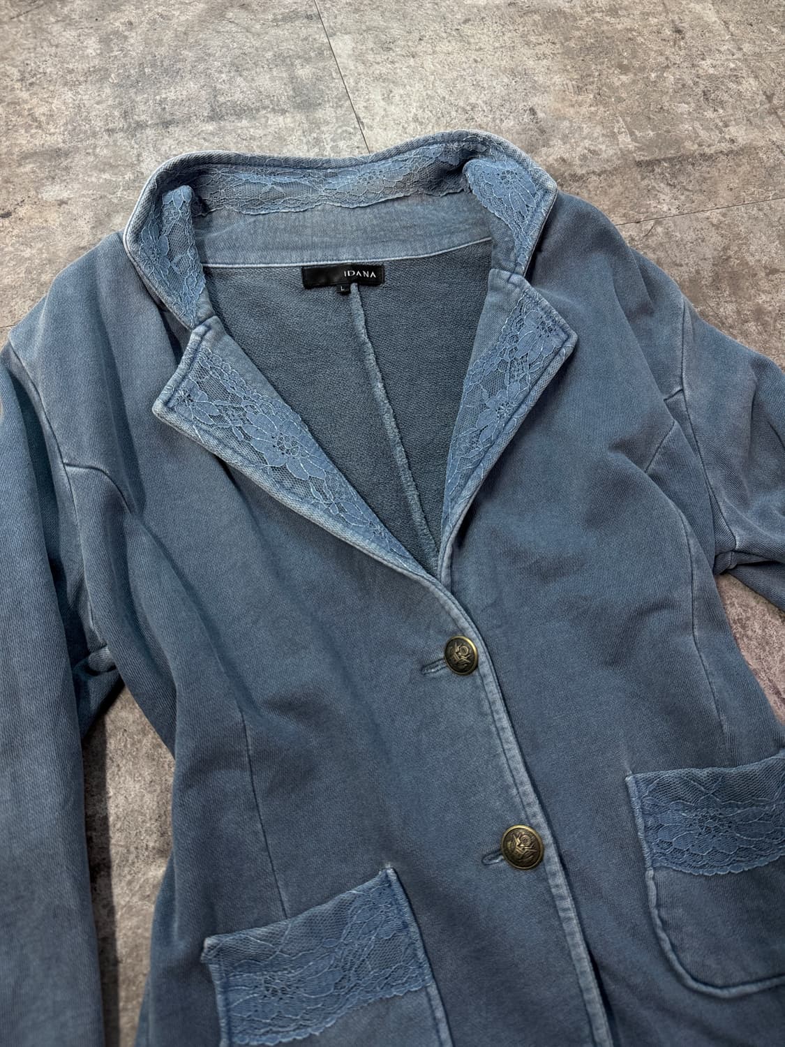 레이스 디테일 워싱 자켓 상품이미지3