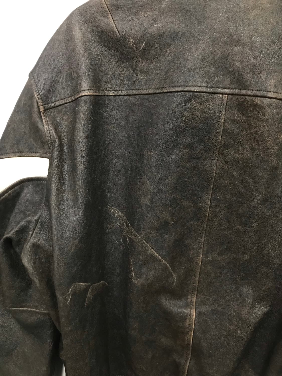 디스트레스 믹스드 레더점퍼 상품이미지3