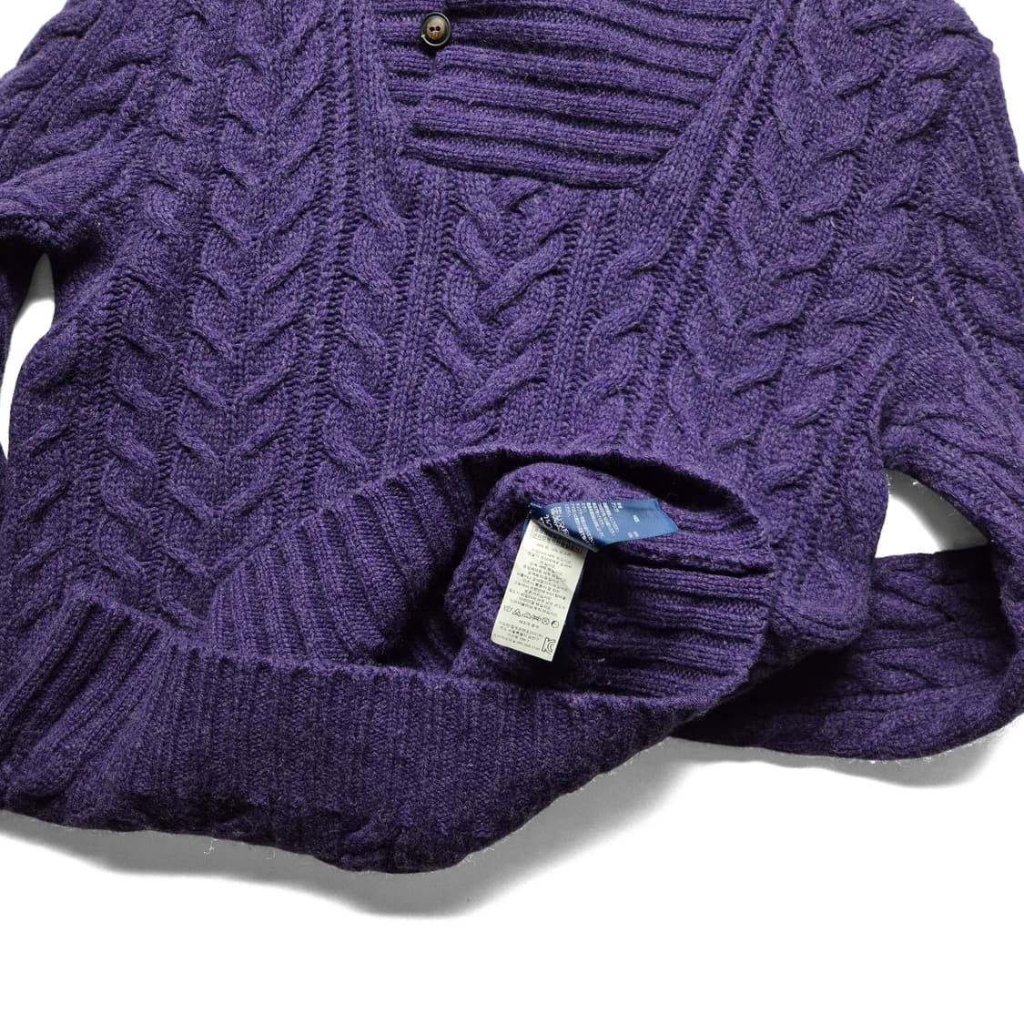 [S] 폴로 랄프로렌 울 케이블 숄카라 니트 상품이미지8