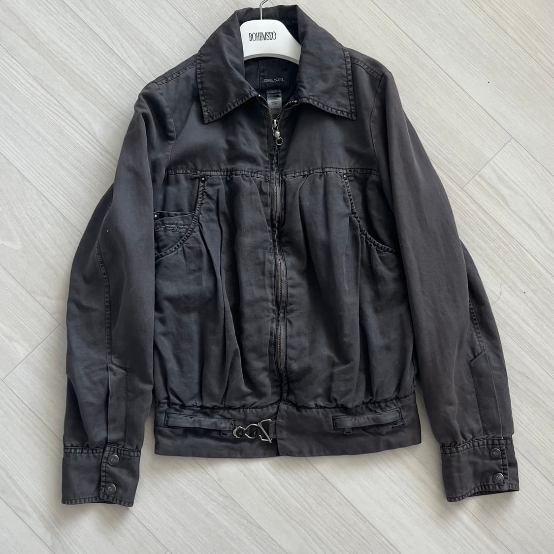 디젤 면 자켓 간절기 자켓 버클 디테일 카고 아메카지XS 상품이미지1