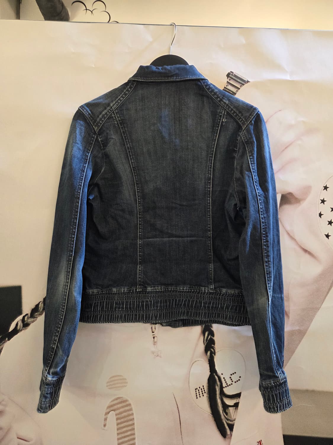 VINTAGE Y2K 중청 하이넥 데님자켓💯 상품이미지5