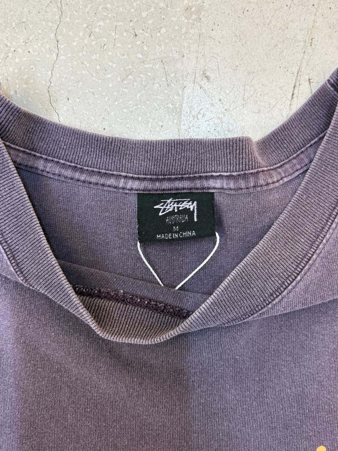 스투시 베이직 로고 티 워시드 퍼플 상품이미지3