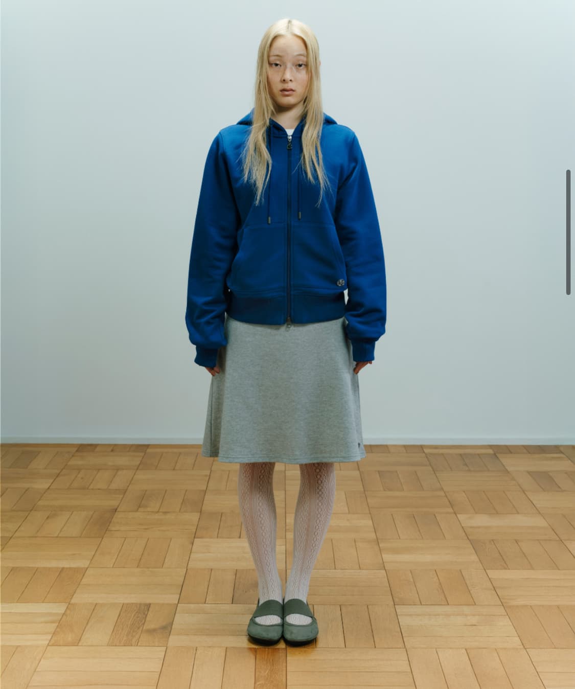 코이세이오 038 COZY HOOD ZIP-UP BLUE 상품이미지1