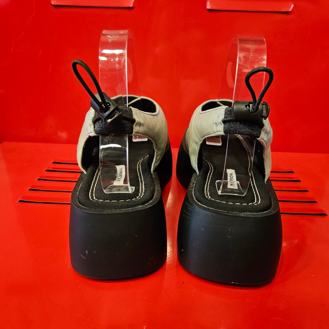 IVE_OFFICAL 엑스밴드 통굽 카키 그레이 샌들  상품이미지3