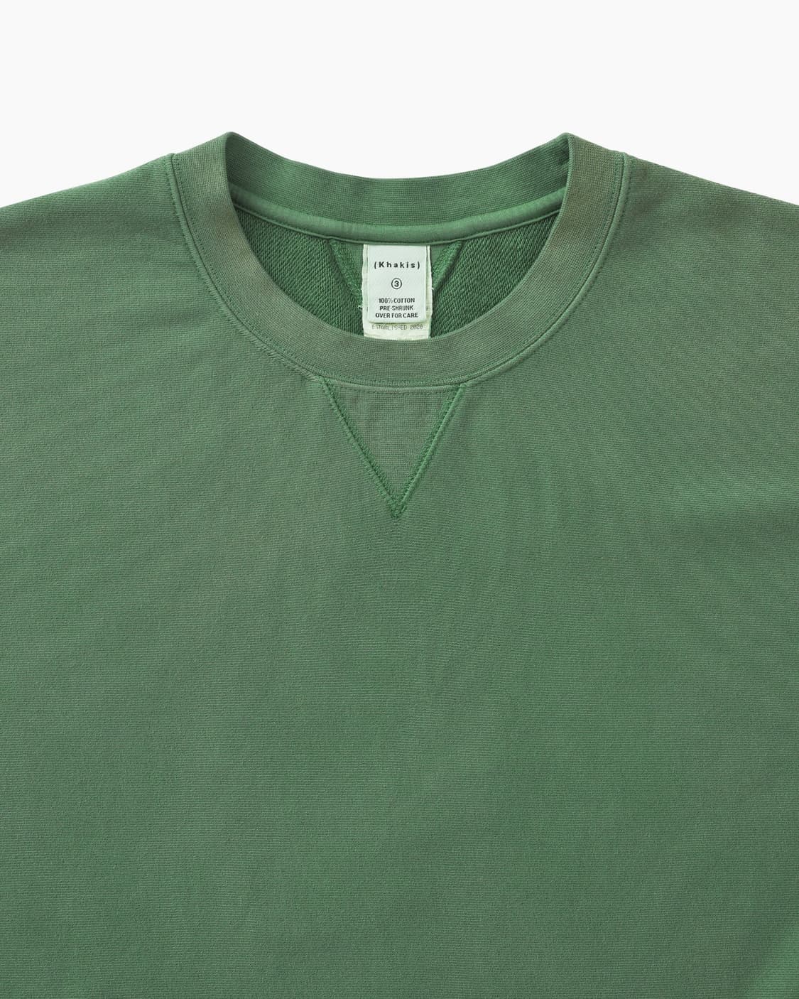 카키스 Khakis  Dyed Stock Crewneck Forest L 상품이미지2