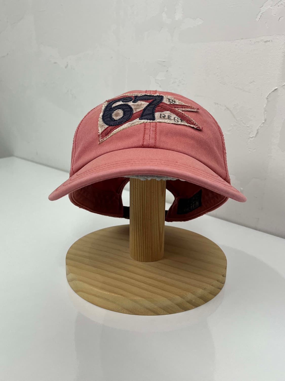 폴로 랄프로렌 살몬핑크 67 플래그 워시드 볼캡 모자 상품이미지3